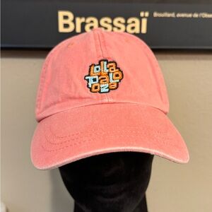 Lollapalooza 2015 Spellout Pink Logo Cotton Strapback Dad Hat